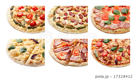 Pizza set isolated 17328412