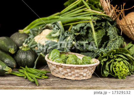 Assortment of green vegetables 17329132