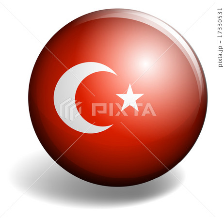 Turkey flag on badge 17330531