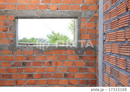 brick wall in residential building construction 17333108