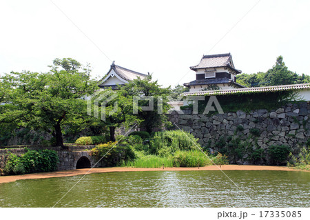 福岡城の潮見櫓と大手門 17335085