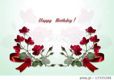 Postcards Happy Birthday of bouquets red roses 17335288