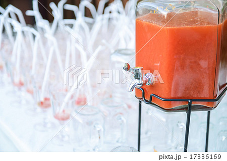 Fruit Juice in Water Cooler Tank Fruit Juice in Water Cooler Tank 17336169