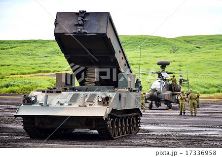 マインスィーパー ｍｃｖ ９２式地雷原処理車 14年 富士総合火力演習の写真素材