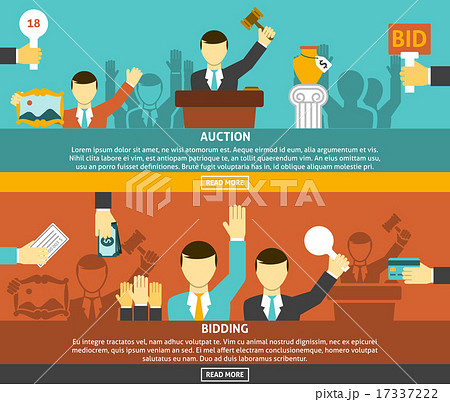 Auction And Bidding Banners Set  17337222