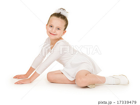 little girl in white ball gown 17339479