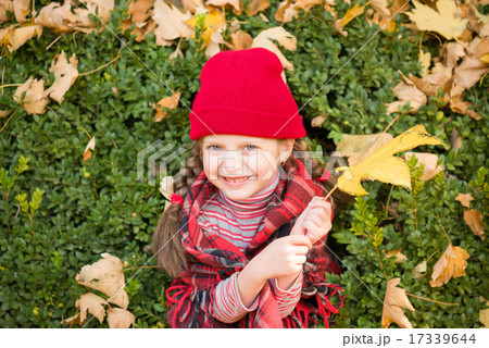 little girl in autumn park little girl in autumn park 17339644