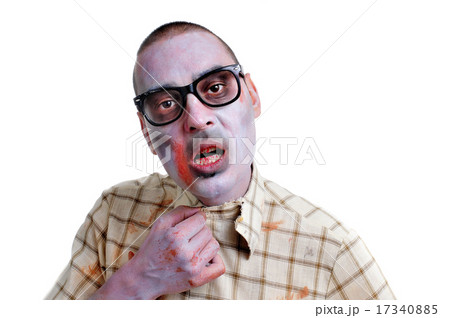 zombie young man with black eyeglasses 17340885