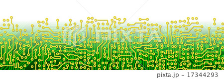 Green circuit board graphical border 17344293