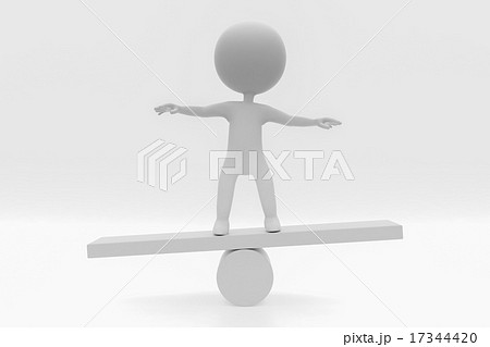 シーソーに乗る人のイラスト素材 17344420 Pixta