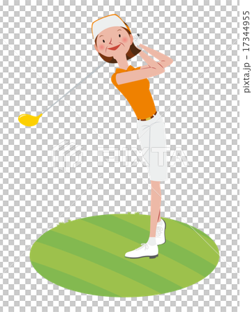 Women playing golf Women playing golf 17344955