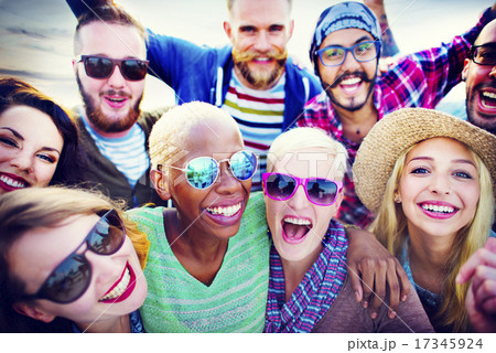 Celebration Cheerful Enjoying Party Leisure Happiness Concept 17345924