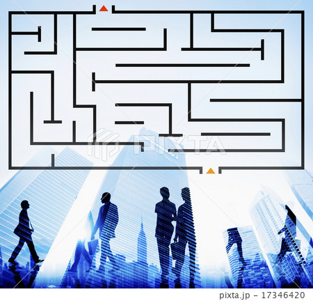 Maze Strategy Success Solution Determination Direction Concept Maze Strategy Success Solution Determination Direction Concept 17346420