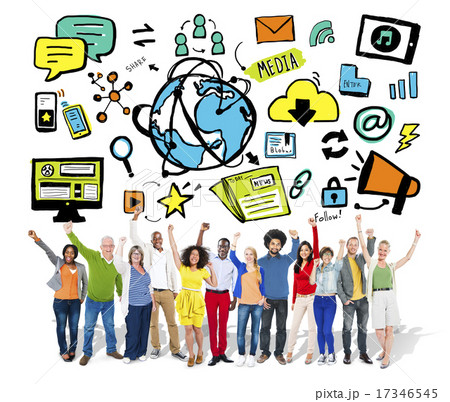 Diversity Casual People Media Celebration Team Sharing Concept Diversity Casual People Media Celebration Team Sharing Concept 17346545