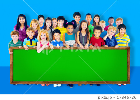 Diversity Friendship Group of Kids Education Blackboard Concept Diversity Friendship Group of Kids Education Blackboard Concept 17346726