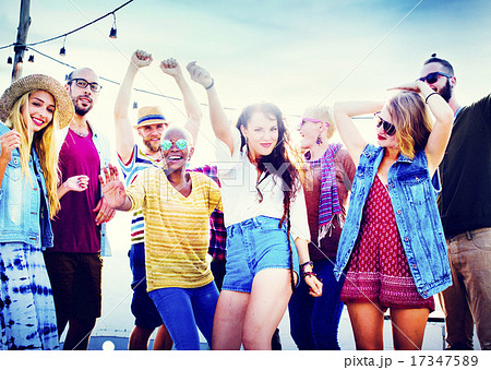 Teenagers Friends Beach Party Happiness Concept 17347589