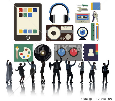 Media Movies Radio Music Tools Concept Media Movies Radio Music Tools Concept 17348109