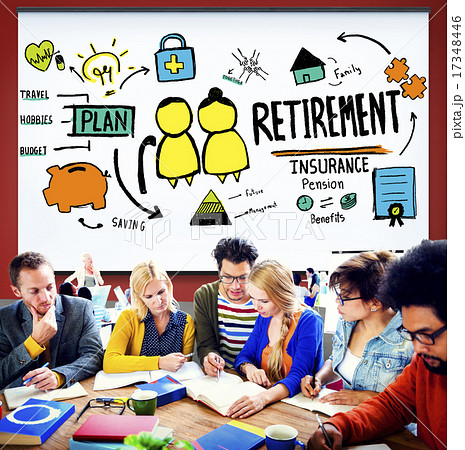 Retirement Insurance Pension Saving Plan Benefits Travel Concept 17348446