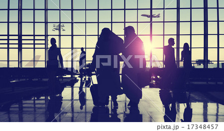 Back Lit Business People Traveling Airport Passenger Concept 17348457