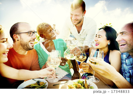 Diverse People Friends Hanging Out Drinking Concept Diverse People Friends Hanging Out Drinking Concept 17348833