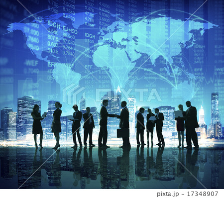 Business People Hand Shake Stock Exchange City Concept Business People Hand Shake Stock Exchange City Concept 17348907