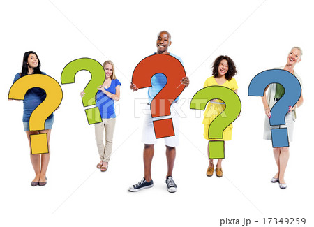 Multi-Ethnic Group of People Holding Question Marks Multi-Ethnic Group of People Holding Question Marks 17349259