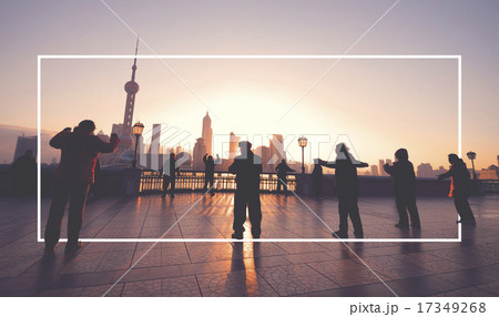 Exercising Sunrise Shanghai Chinese Relaxation Concept Exercising Sunrise Shanghai Chinese Relaxation Concept 17349268