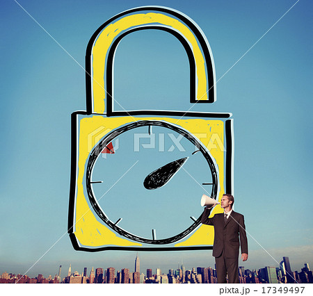 Time Unlock Alarm Clock Punctual Stopwatch Concept 17349497