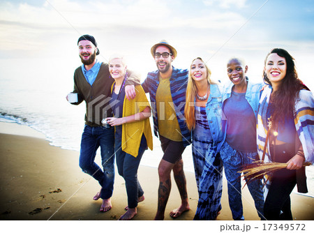 Friendship Freedom Beach Summer Holiday Concept 17349572