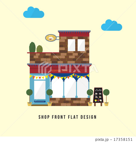 Shop front flat design  17358151