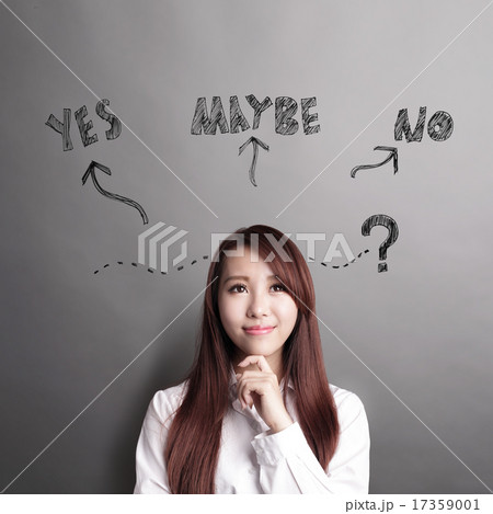 Thinking business woman Thinking business woman 17359001