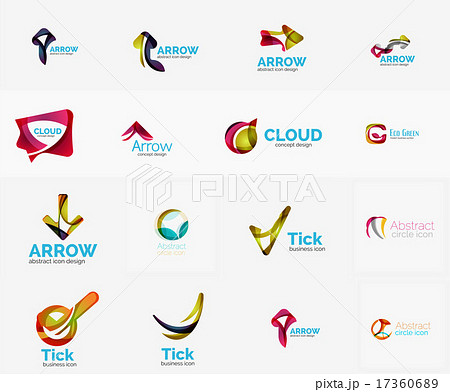 Set of universal company logo ideas, business icon collection Set of universal company logo ideas, business icon collection 17360689