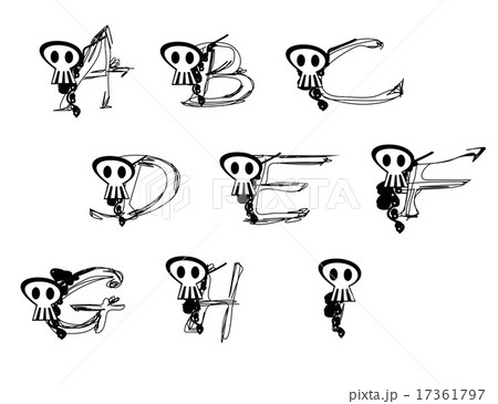 alphabet with skulls a - i alphabet with skulls a - i 17361797
