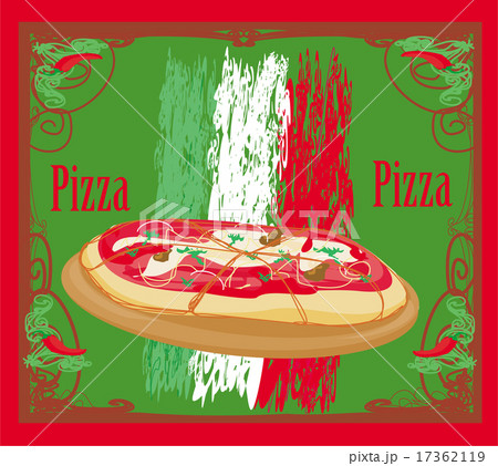Pizza grunge card 17362119