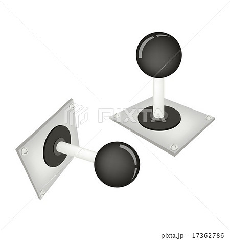 Joystick or Control Column on White Background Joystick or Control Column on White Background 17362786