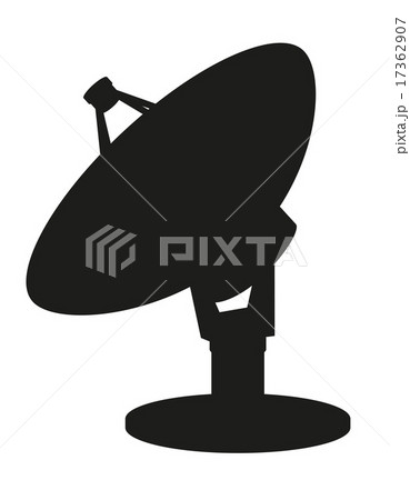 satellite dish black silhouette vector 17362907