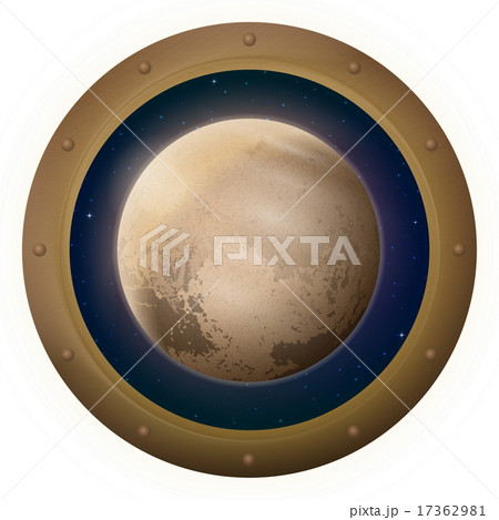 Planet Pluto in space window Planet Pluto in space window 17362981