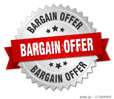 bargain offer 3d silver badge with red ribbon bargain offer 3d silver badge with red ribbon 17364069