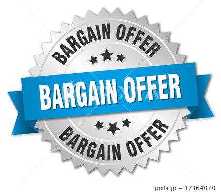 bargain offer 3d silver badge with blue ribbon bargain offer 3d silver badge with blue ribbon 17364070