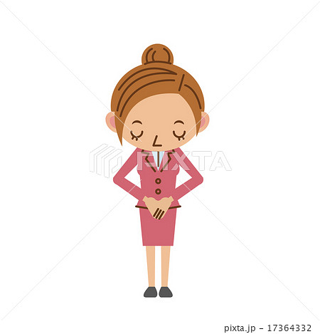 お辞儀をするビジネスウーマン 17364332