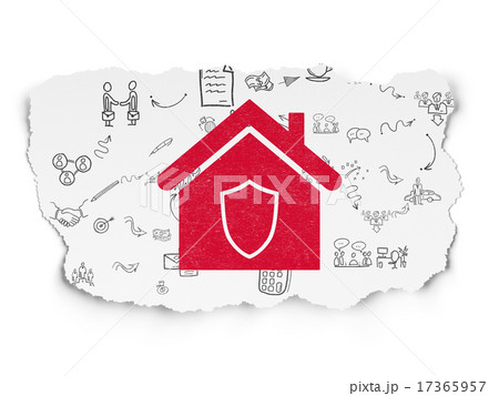 Finance concept: Home on Torn Paper background 17365957