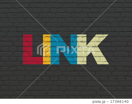 Web design concept: Link on wall background 17366140