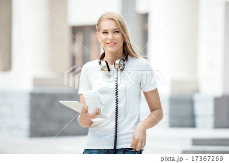 Girl and urban city. Girl and urban city. 17367269