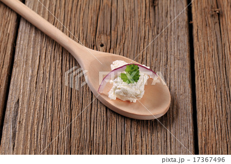 Cheese on wooden spoon 17367496