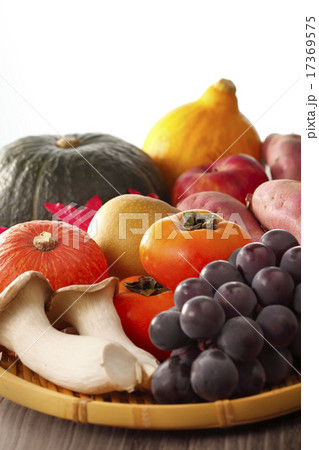 秋の作物 山盛りイメージ 秋の作物 山盛りイメージ 17369575