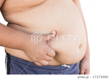 Boy fat and children fat on isolated white 17373060