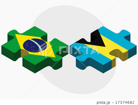 Brazil and Bahamas Flags Brazil and Bahamas Flags 17374682