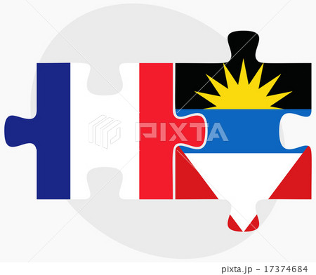 France and Antigua and Barbuda Flags France and Antigua and Barbuda Flags 17374684
