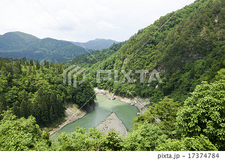 只見川　中州の風景 17374784