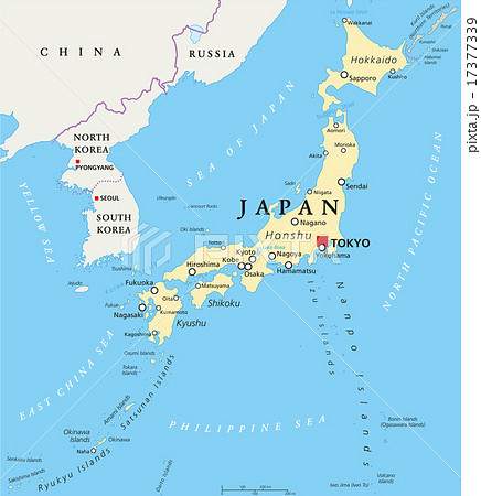 Japan Political Map 17377339